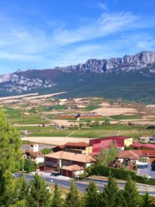 rioja - Panoramablick auf Berge und Weinberge für Rioja.