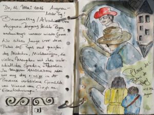 genuss - Aquarellbild Avignon