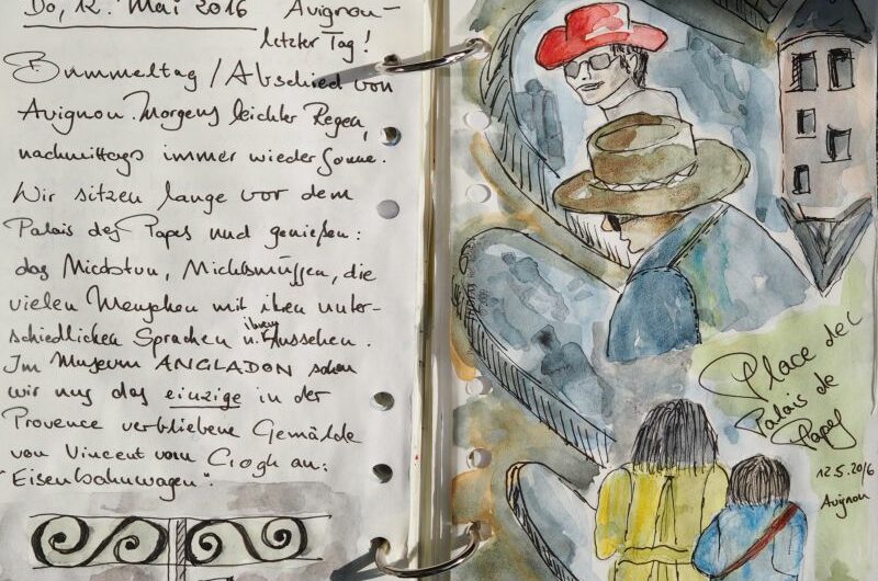 genuss - Aquarellbild Avignon