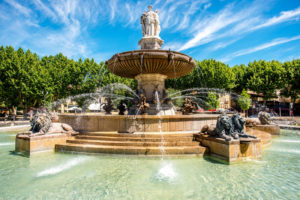 Provence Rundreise-Brunnen in Aix en Provence