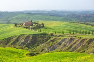 Toskana Urlaub: das Tal von Orcia.