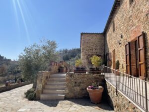 Toskana Urlaub: Außenansicht der Unterkunft bei Siena.