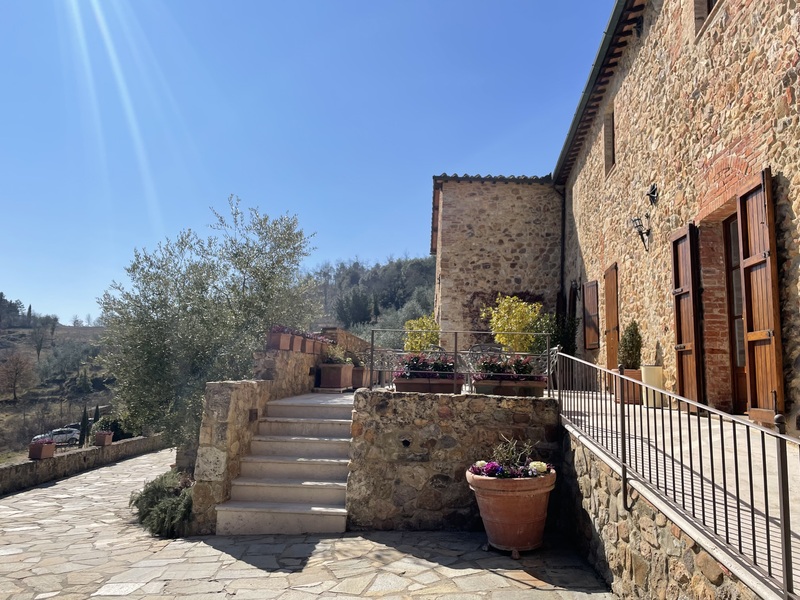 Toskana Urlaub: Außenansicht der Unterkunft bei Siena.